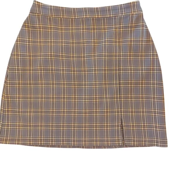 Hollister Plaid Skirt Size Small Mini Blue Black White School Girl 90's Academia - Picture 1 of 5